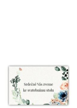 Pozvánky k svadobnému stolu. - Watercolor floral